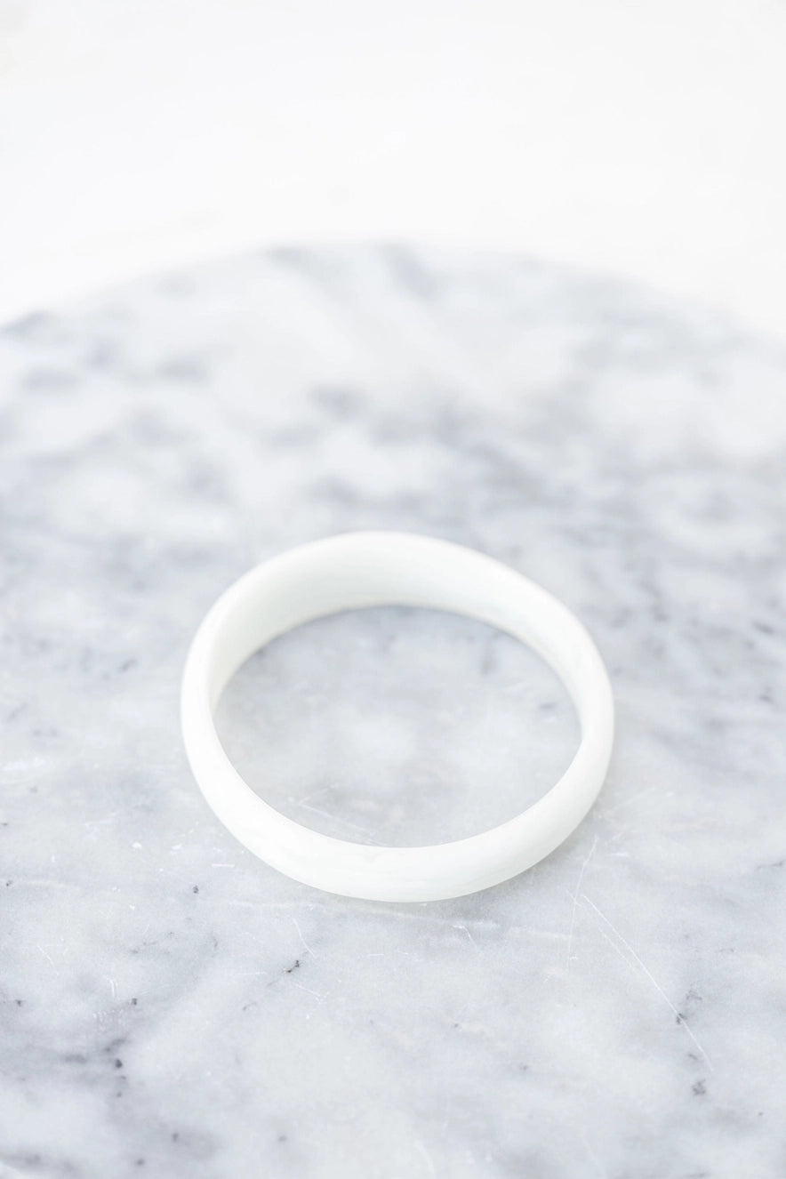 Ice White Resin Bangles