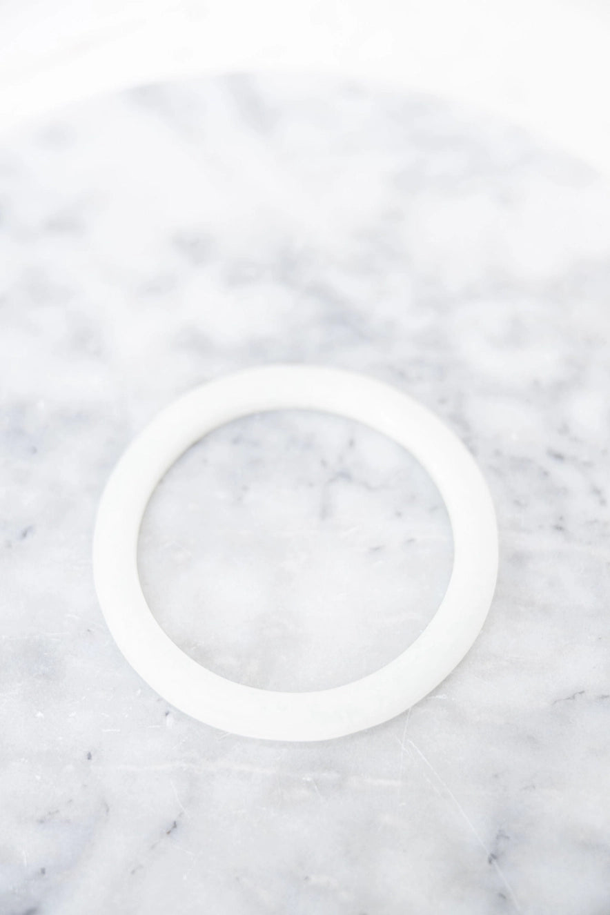 Ice White Resin Bangles
