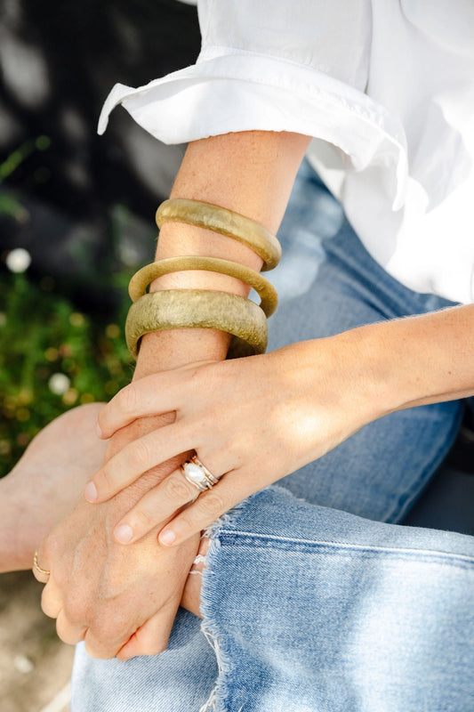 Gold Fleck Resin Cuff