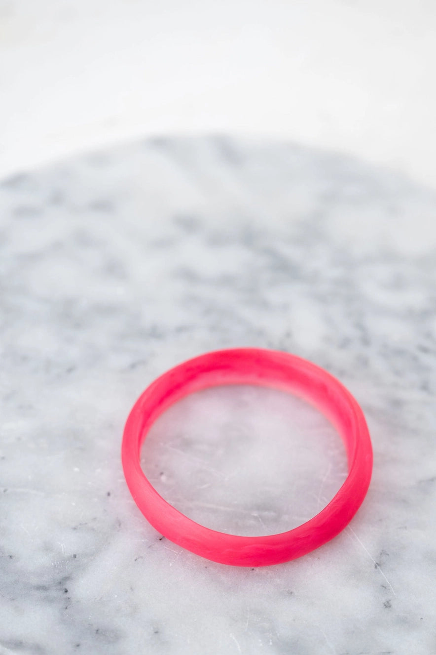 Hot Pink Resin Bangles