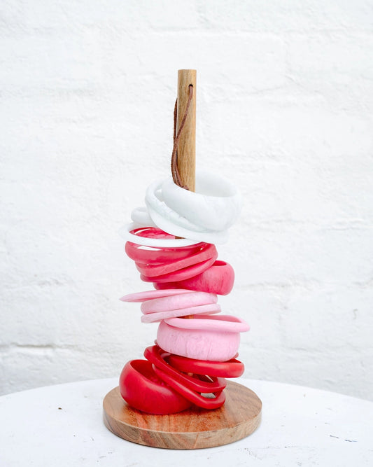 Hot Pink Resin Bangles