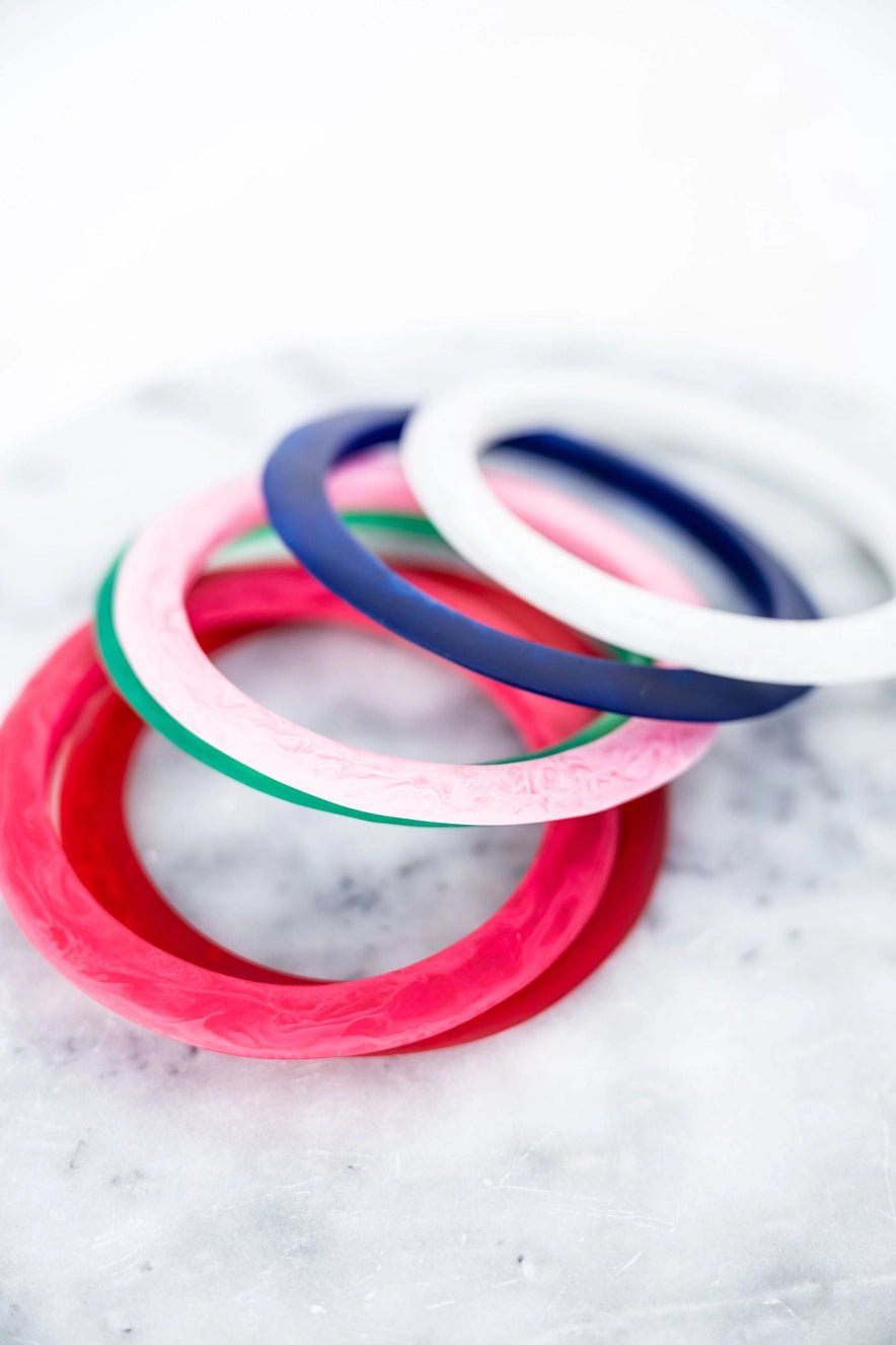 Ice White Resin Bangles