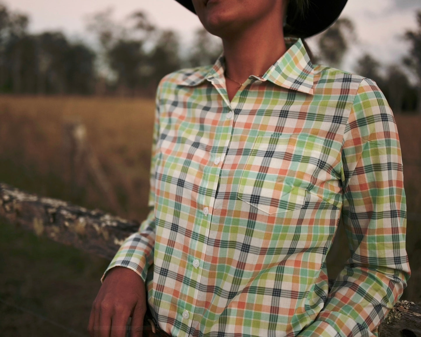 Sunny Check Button-Up - Lime Check