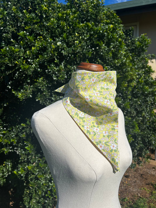 Yellow Floral Neck Scarf