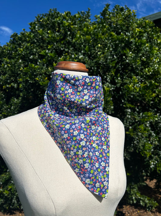 Purple Floral & Lavender Reversible Neck Scarf